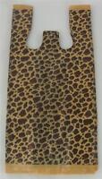 50 Leopard Print Design Plastic T-shirt Retail Shopping Bags Handles 8x5x16 50 Leopard Print Design Plastic T-shirt Retail Shopping Bags Handles 8x5x16