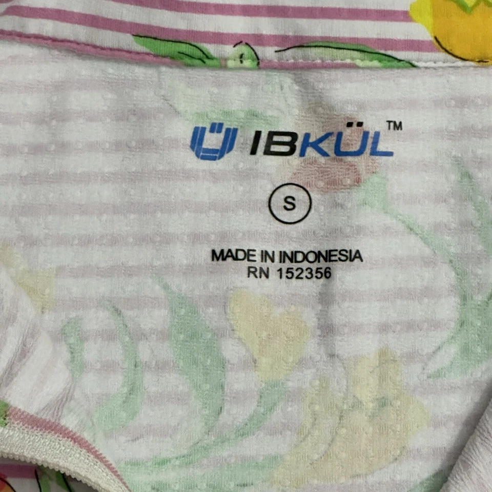 IBKUL Top Mujer Pequeño S 1/4 Cremallera UPF Manga Larga Rosa Floral Malla Golf Pickleball Foto 4 de 4