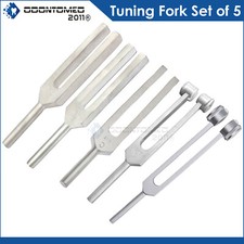 5 Tuning Fork Set Medical Surgical Chiropractic Physical Diagnostic instruments