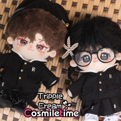 For KPOP Plush 20cm Doll Black Uniform Skirt Clothes Clothing