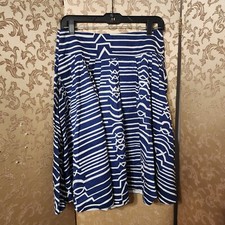 Anthropologie Maeve Blue White Multi-Color A-Line Skirt Size 4