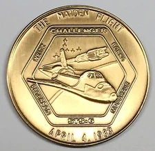 N006      NASA  SPACE  SHUTTLE  COIN /  MEDAL,  STS-6,  CHALLENGER MAIDEN FLIGHT