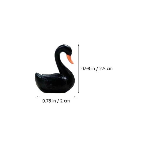 40Pcs Micro Landscape Ornament Cute Swan Statue Cake Topper Birthday Decoration - Picture 5 of 13