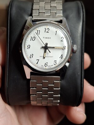 Timex Sprite 1978 White Dial Mens Vintage 1970s Mechanical Handwind Watch Retro