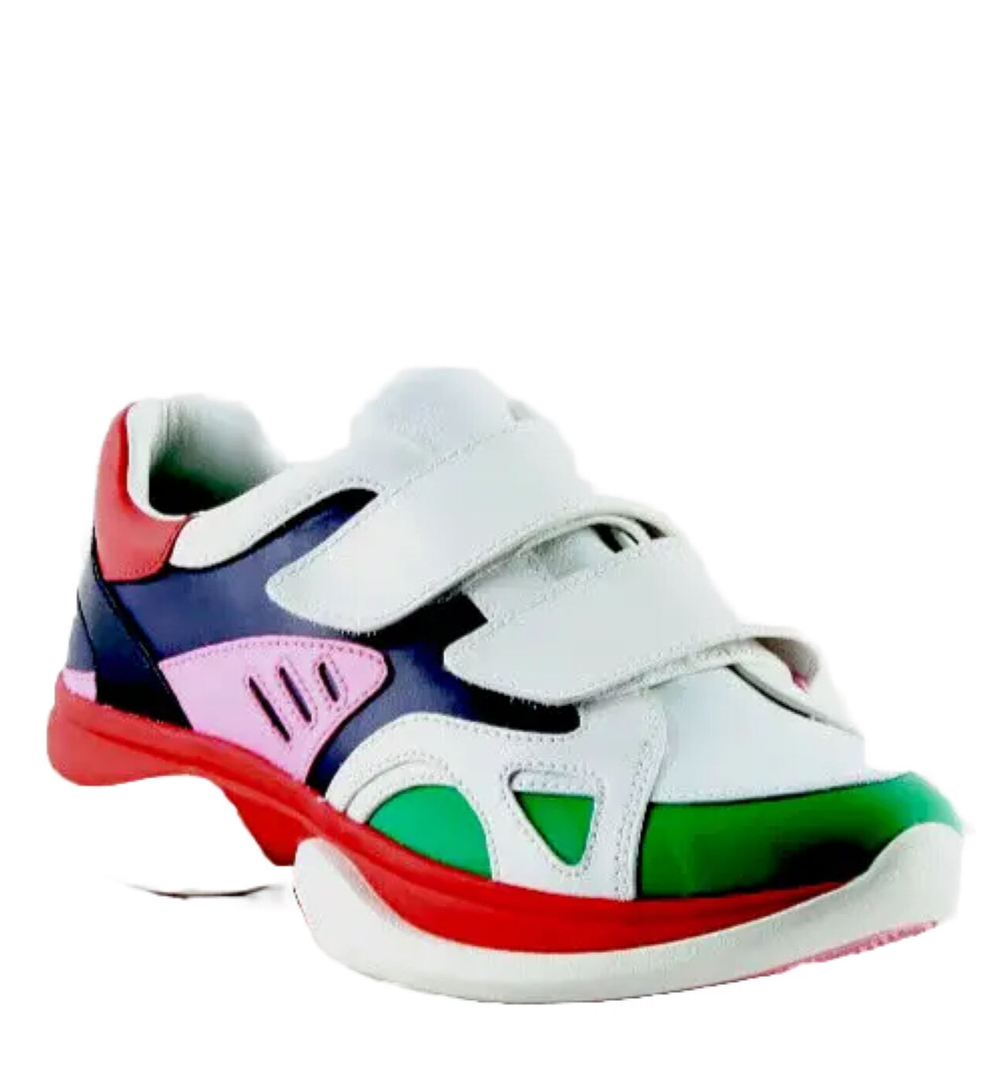 トリースポーツ TORY BURCH SPORT BUBBLE SNEAKER DOUBLE STRAP SNOW WHITE/MULTI