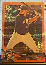 2018 Bowman Chrome Orange Shimmer Refractor Non Auto Rowdy Tellez RC 25/25 = 1/1
