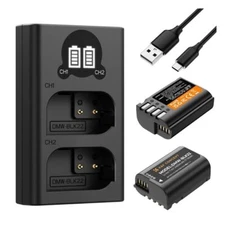 K&F Concept DMW-BLK22 2400mAh Dual Battery Kit with Charger (Panasonic)