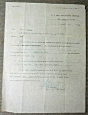 Vintage 1944 WW II US Navy Recalled To Active Duty Document San Antonio TX USN
