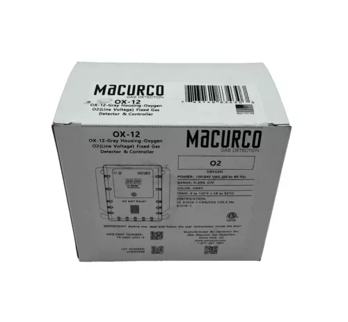 Macurco OX-12 Rilevatore di gas fisso ossigeno O2 (tensione di linea)