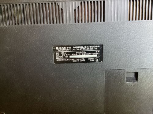 VINTAGE Sanyo CX 8006R Elektronischer Taschenrechner & Kassettenrekorder. Sehr selten - Bild 8 von 9
