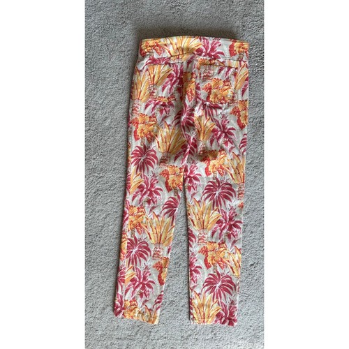 J.McLaughlin Red Orange Palm Stretch Masie Pant Size 6 - Picture 7 of 12