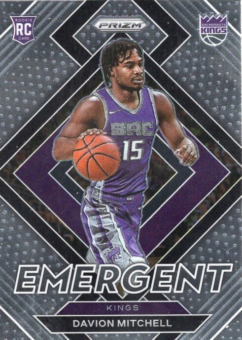 2021-22  PANINI PRIZM  DAVION MITCHELL RC EMERGENT #25 KINGS