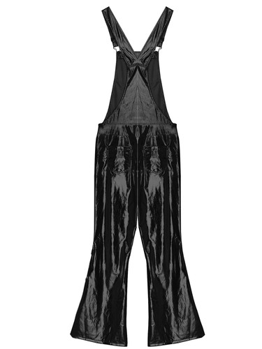 Men Metallic Festival Jumpsuit Romper Adjustable Suspender with Pockets Overalls - Picture 29 of 45