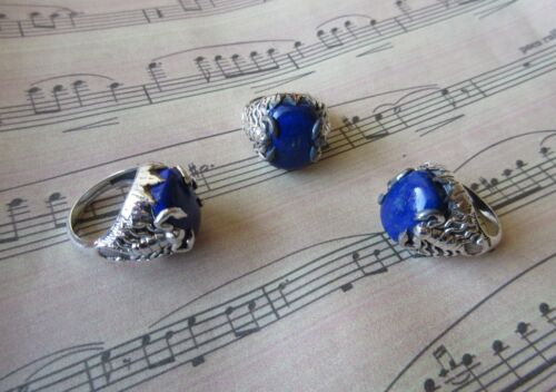 Ω Anello Scorpioni Halten Blu Lapislazzuli TG 18,8 MM Argento Sterling 925 - Foto 13 di 20