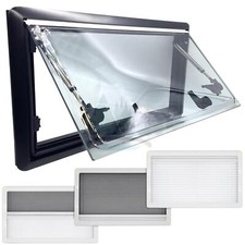 ADVENTURER WINDOW TOP HINGE FLUSH ALUMINIUM BLIND & FLYSCREEN CAMPERVAN SPECIAL