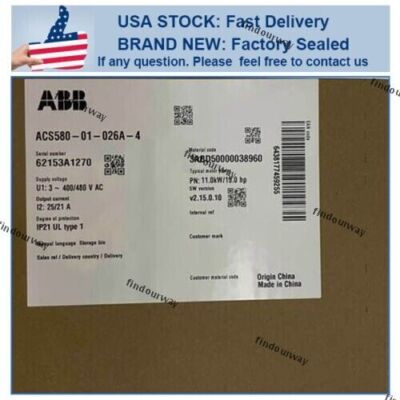 ACS580-01-026A-4 1 Pc New Sealed ABB ACS580-01-026A-4 Module ACS58001026A4 US