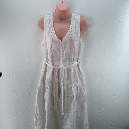 Great Plains London Maxi Dress, Embroidery V-neck, Size UK 10 Milk White, RRP£85 - Picture 2 of 19