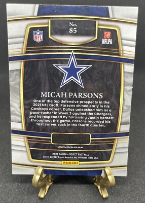 2021 Panini Select MICAH PARSONS #85 Rookie CONCOURSE BASE Dallas