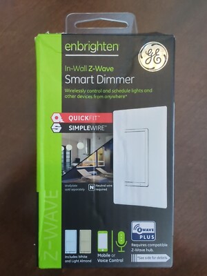 Enbrighten Z-Wave ZW 3010 Dimmer Wall Switch - White And Almond 