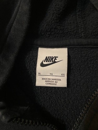 Boys Nike Black Full-Zip Hoodie Jacket Sweat Shirt Youth XL - Picture 6 of 8