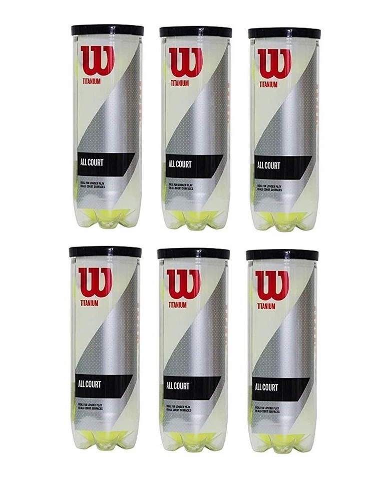 Pelotas de tenis sintéticas Wilson Titanium 1CAN = 3 pelotas paquete de 6/12/24 Foto 2 de 4