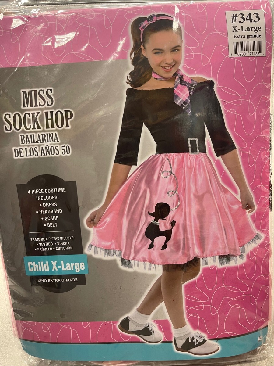 Miss Sock Hop 50's Costume Child XL