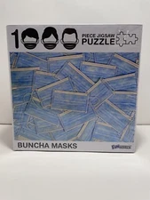 Funwares Buncha Face Masks 1000 Piece Jigsaw Puzzle 27" x 19 Sealed New