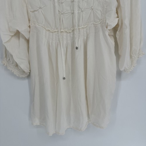 Nine West Vintage America Jean Ivory Boho Keena Dress Womens Size Medium Y2K - Picture 5 of 14