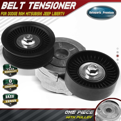 Belt Tensioner with Dual Pulley for Dodge Ram Dakota Jeep Liberty Grand