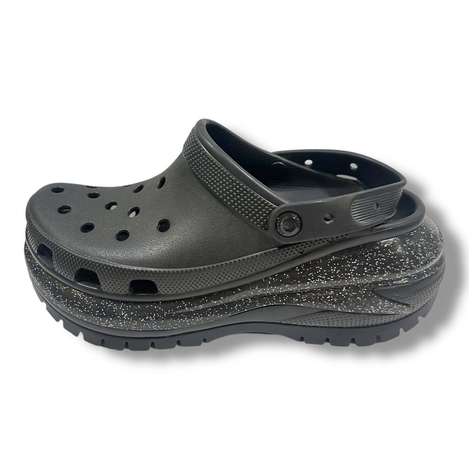 Crocs Mega Crush Rainbow Glitter Clog Black US Men’s 10 Women’s 12 image 10