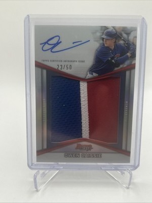 2025 Topps Bowman's Best Owen Caissie Prospect Patch Auto Relic #PPA-OC /50 Cubs