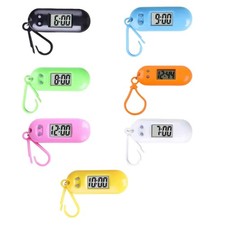 LED Digital Keychain Pocket Watch Mini Clock Timekeeper for Students and Travel