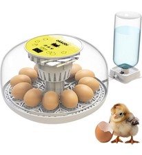 Okkobi M12 Egg Incubator with Automatic Turning/Humidity Control  Max 24 Eggs