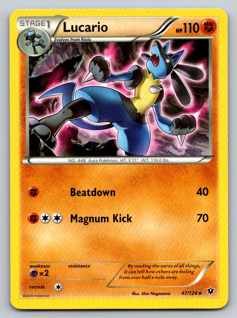 Lucario 47/124 LP Fates Collide Pokemon