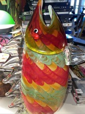 Vintage Murano Art Glass Fish 15 Sculpture Leaping Salmon Alessandro Barbaro