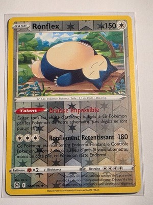 Snorlax (LOR 143) FRENCH REVERSE HOLO RARE Lost Origin 2022 NM s071