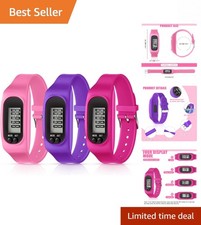 Stylish Silicone Pedometer Watch - 3 Colors, Real-Time Calorie  Step Monitor