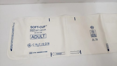 #ad GE Critikon Soft Cuf Adult Blood Pressure Cuff 2 Tube SFT A2 2A 5S $12.90