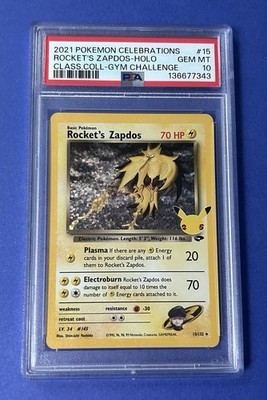 2021 Pokémon Celebrations Rocket's Zapdos Holo Class Coll Gym