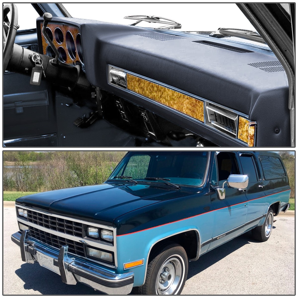 For 1981-1991 Chevy GMC C/K/R/V Pickup Suburban Dash Cover Bezel