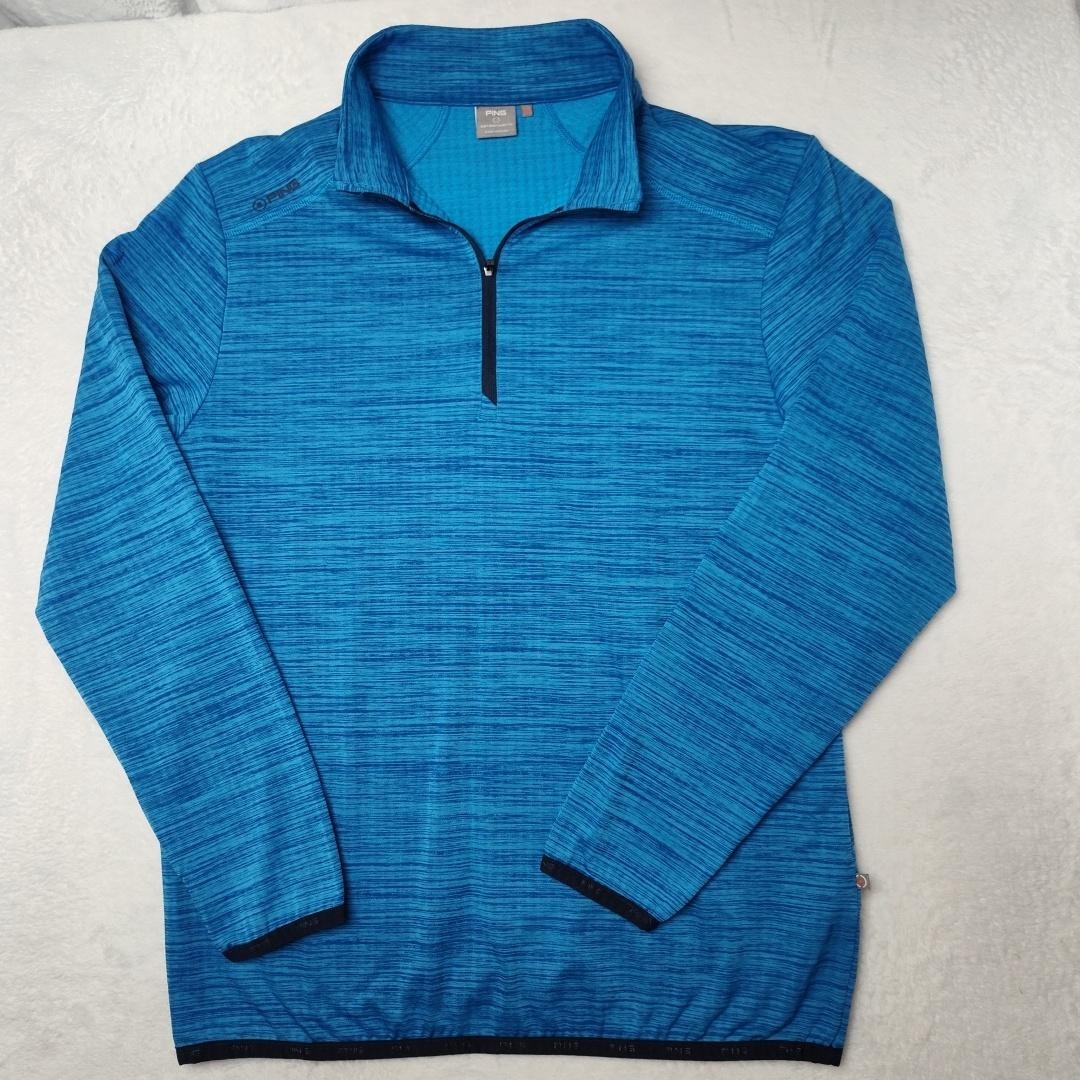 PING Sensorwarm Pullover Mens Medium Blue Quarter… - image 2