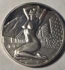 Marilyn Monroe 1 oz .999 Fine Silver China Great Wall Art Round Nude *RARE*