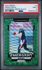 2024 PANINI PRIZM EMERGENT GREEN WAVE #4 DRAKE MAYE ROOKIE RC PSA 9