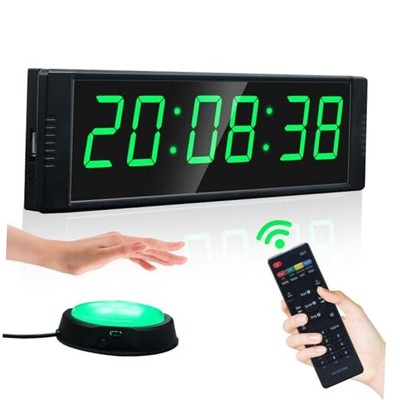  Gym Timer Clock for Home Gym, Fitness Timer with Start/Stop Button, plug-in