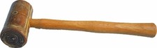 Jewellers Raw Hide Leather Hammer 38mm Head Wooden Handle Jewellers Mallet