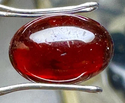 Antique 5.00ct Natural Earth ?  Purple Garnet Africa Concave Back 12mm X 8mm
