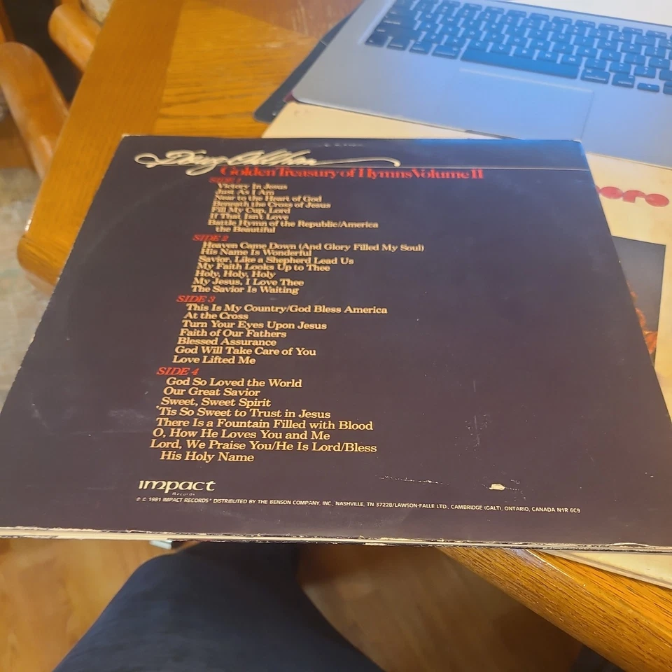 DOUG OLDHAM GOLDEN TREASURY OF HYMNS VOLUME 2 (2 RECORDS) - USED GOSPEL VINYL LP - Image 2 of 4