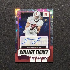 2021 Contenders SIMI FEHOKO #253 College Ticket RC AUTO 01/25 - STANFORD