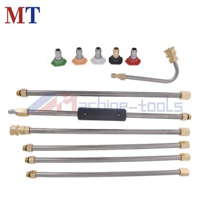 High Pressure 4000PSI Washer Extension Wand Set 5 Cleaner Nozzle And Hose Kit