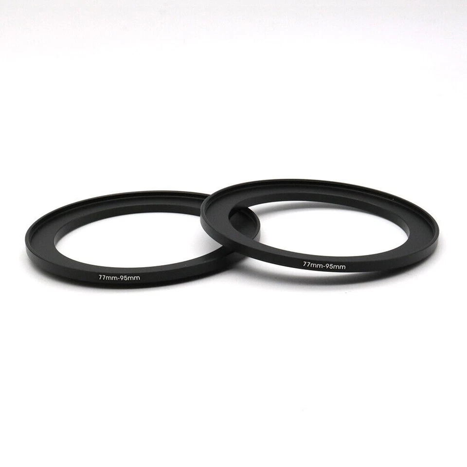 2 Pss Metal Step Up Ring 77mm to 95mm Step Rings with Lens Cleaning Cloth - Image 3 of 4